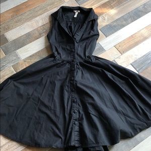 Black button down dress